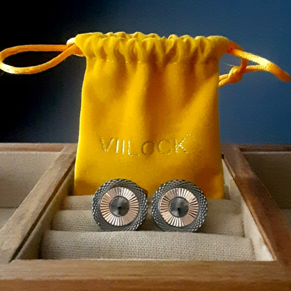 Men's VIILOCK Dark Gun-Metal Titanium Cuff Links (Discontinued Design)